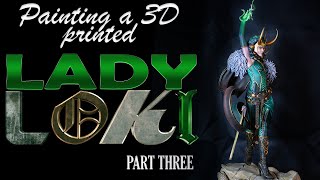 Painting a 3D printed Lady Loki figurine  Part Three  Legs [upl. by Mars]