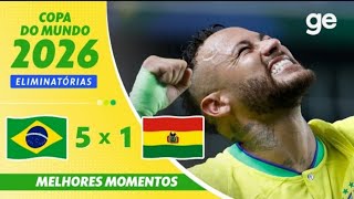 MELHORES MOMENTOS ENTRE BRASIL X BOLÍVIA ELIMINATÓRIAS DA COPA DO MUNDO DE 2026🔥🔥BAILE DO BRASIL [upl. by Llenil452]