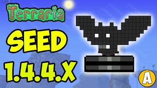 Terraria how to get BAT STATUE NEW SEED 1449  Terraria 1449 Bat Statue [upl. by Lierbag]