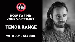 How to find your voice part  Tenor range [upl. by Anec]