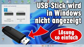 USBStick wird in Windows nicht erkannt  USBStick reparieren [upl. by Miriam]