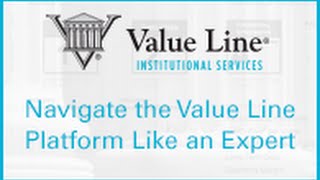 Library Webinar Navigate the Value Line Platform like an Expert [upl. by Uphemia]