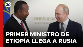 Primer ministro de Etiopía llega a Rusia [upl. by Aciamaj]