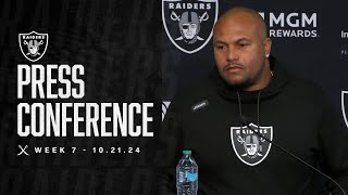 Coach Pierce Presser  102124  Raiders  NFL [upl. by Procto]