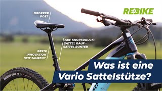 Wie funktioniert eine Vario Sattelstütze absenkbare EBike Sattelstütze  Rebikecom [upl. by Regdor]