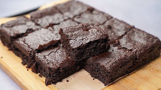 No Egg No Oven Fudgy Brownie Recipe  Eggless Brownie Recipe Without Oven  Yummy [upl. by Llerrehc]