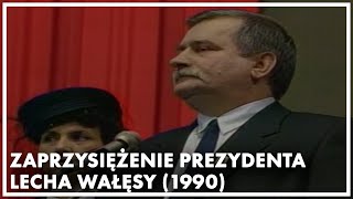 Zaprzysiężenie Lecha Wałęsy na Prezydenta RP  22121990 [upl. by Brader435]