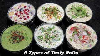 मिनटों में बनाएं 6 तरह के लाज़वाब रायते गर्मियों के लिए  6 Types of Raita  Summer Special Raita [upl. by Norina337]