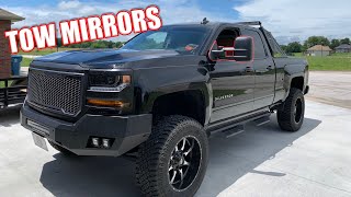 Tow Mirrior Install amp Review  2017 Silverado [upl. by Alliscirp]