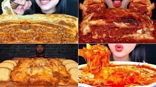 ASMR Lasagna Mukbang Compilation  lasagna asmr  satisfying eating sounds [upl. by Ytsanyd]