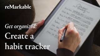 Create a habit tracker  Using reMarkable [upl. by Roos]
