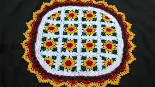 crochet thalposh rumal table mat sousplat placemats table cloth doily [upl. by Omrelliug]