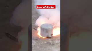 Anar testing vs cooker diwali2024 diwali shorts testing fireworks [upl. by Tillio]