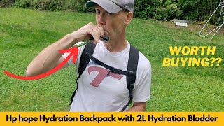 Hp hope Hydration Backpack with 2L Hydration Bladder Water Backpack for Hiking and Camping [upl. by Neahs]