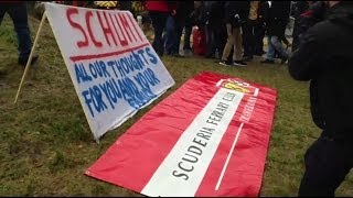 SCHUMACHER 45TH BIRTHDAY FANS HOLD SILENT VIGIL  BBC NEWS [upl. by Hoi]