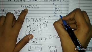 Derive the relation between physical quantities  Dimensional Analysis lec 5 Class 11 [upl. by Siusan741]