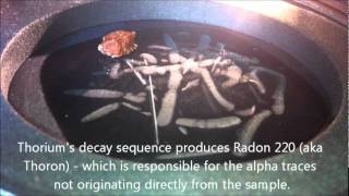 Uranium and Thorium Samples in Cloud Chamber [upl. by Aidile]