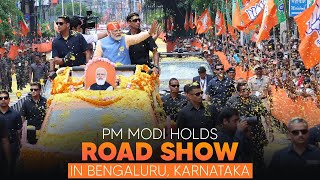 PM Modi holds road show in Bengaluru Karnataka [upl. by Asabi]