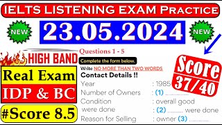 IELTS LISTENING PRACTICE TEST 2024 WITH ANSWERS  23052024 [upl. by Epuladaug]