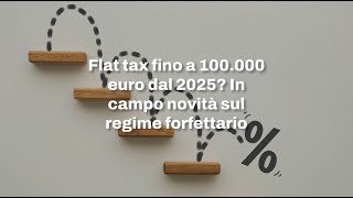 Flat tax fino a 100000 euro dal 2025 In campo novità sul regime forfettario [upl. by Grochow]