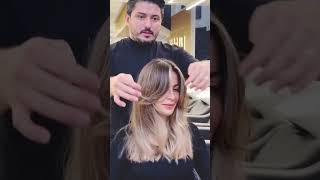 Un tutorial completo de corte y coloración del cabello haircutting blonde balayage [upl. by Kneeland]