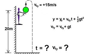 Physics 2  Motion In OneDimension 16 of 22 Free Fall Ex 3 Finding Velocity and Time [upl. by Broucek695]