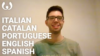 WIKITONGUES Maxi speaking Spanish English Portuguese Catalan and Italian [upl. by Aikcir953]