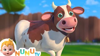 The Cow song  More Nursery Rhymes amp kids Songs  NuNu Tv [upl. by Aimet]