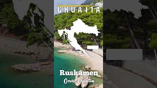 Ruskamen Beach Omis croatia beach hidden omis travel [upl. by Hsirrehc]