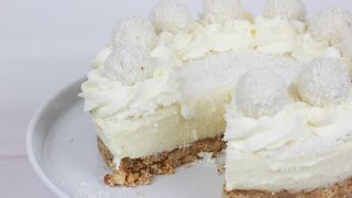 Raffaello Torte ohne Backen  No Bake Raffaello Cheesecake [upl. by Knowles]