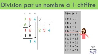 Division par un nombre à 1 chiffre [upl. by Sparke]