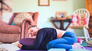 45 Minute Restorative Yoga Low Back Focus Lots of Props [upl. by Benoit]