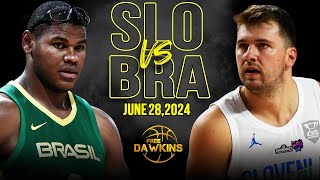 Slovenia vs Brazil Full Game Highlights  Olympics WarmUp  June 28 2024  FreeDawkins [upl. by Jolynn1]