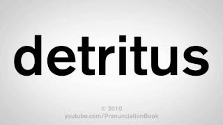 How To Pronounce Detritus [upl. by Ydarb]