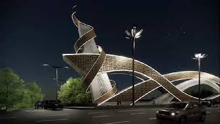 Mashrabiya Bridge Design in Tajikistan Dushanbe [upl. by Murrah]