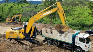 โหมดพลังสุงสุด เร็วมากๆ 👍👍👍รถแบคโฮ KOBELCO SK20010 SM เปลี่ยนฟันแบนขุดดินดีเบาแรงกว่าฟันแหลมเยอะ 😁😁 [upl. by Ahtoelc]