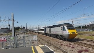 East Coast HST passes Peterborough 7614 [upl. by Ainniz]