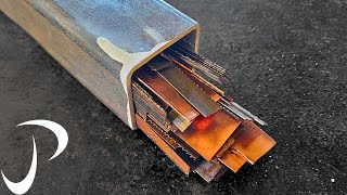 Making A Knife From Copper And Bandsaw Blades [upl. by Tisbe536]