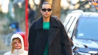 Bradley Coopers ex Irina Shayk spotted on NYC stroll with her six years old daughter Lea [upl. by Ludly]