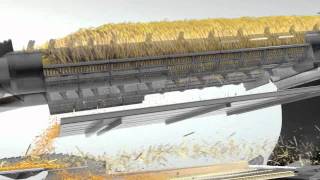 CLAAS LEXION Crop flow  APS HYBRID SYSTEM animation  2011 [upl. by Eneleahs]