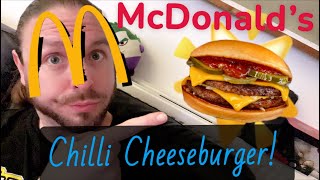 Let’s try the NEW “Chilli Cheeseburger” from McDonalds  BenWoViews McDonalds [upl. by Elohcan]