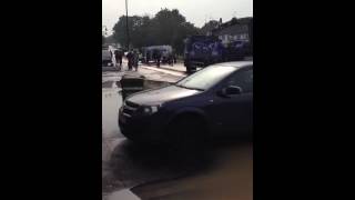 More flooding in Chigwell Road near Roding Lane North in Woodford Bridge [upl. by Neelhtakyram]