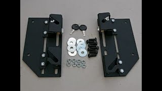 Ghost Brackets for Saddlebags lock bags to bike quick release system UK Stock customcruiserscom [upl. by Aronow]