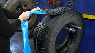 Amazing Process of Retreading Tractor and Truck Tires  Made in Turkey [upl. by Port]