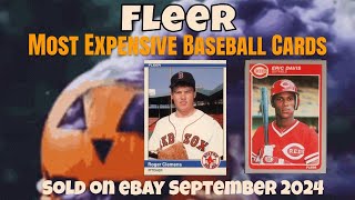 Fleer Most Expensive eBay Sales Baseball Cards  September 2024 [upl. by Kronfeld]