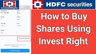 How to buy Shares on hdfc securities invest right App [upl. by Weylin]