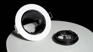 High Quality Casting Aluminum Detachable Lighting Adjustable Recessed Downlighting [upl. by Jozef]