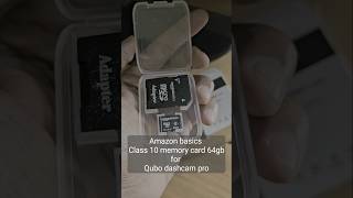 Amazon basics memory card for Qubo dashcam pro 👍 microsdcard qubo dashcam [upl. by Dorelia]