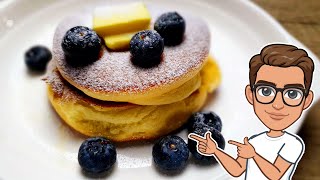 Fluffy Japanese Pancake Recipe  Resepi Penkek Lembut dan Gebu  Souffle Pancakes [upl. by Sanoj]