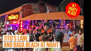 Titos Lane and Baga Beach at night Party in Goa India [upl. by Harak]